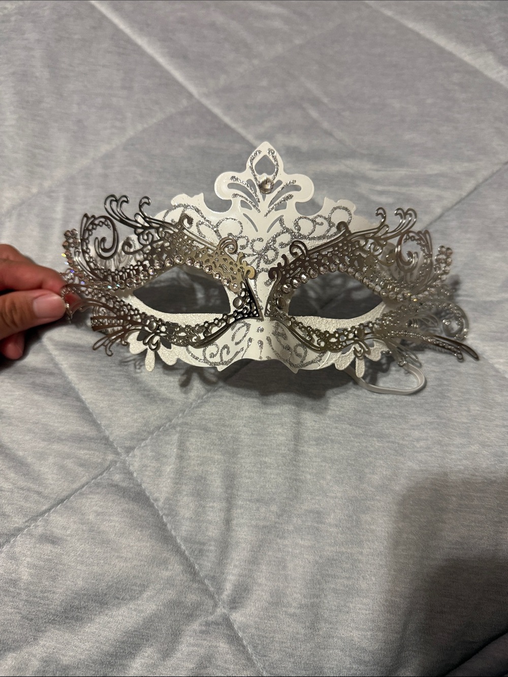 Silver Venetian Masquerade Eye Mask - Unbranded